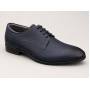 Pantofi Derby bărbați bleumarin din piele naturală perforată 346ABLM